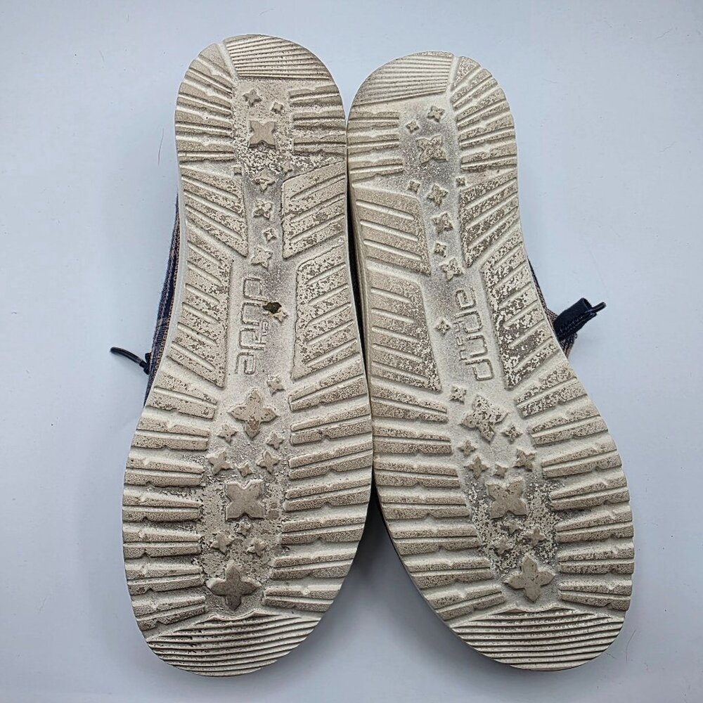 Hey Dude Wendy Tartan Blue Beige Womens Size 7 Shoes Casual Walking Comfort - Picture 8 of 13